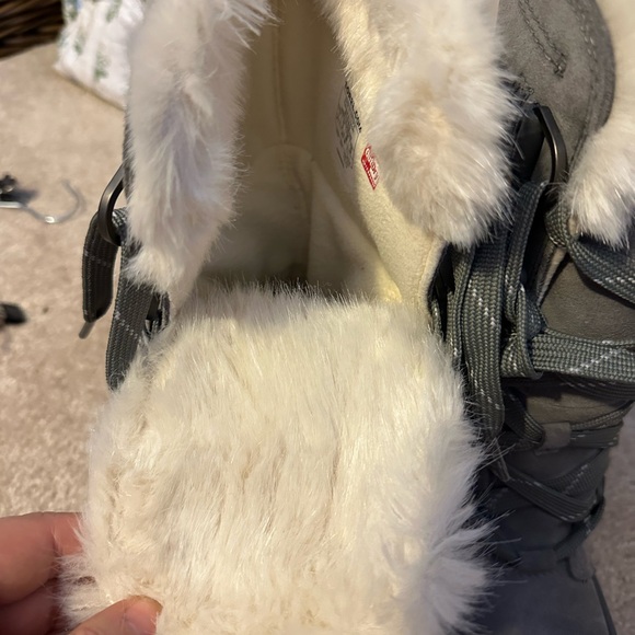 Gray Fur-Lined Women's Boots - Picture 2 of 6